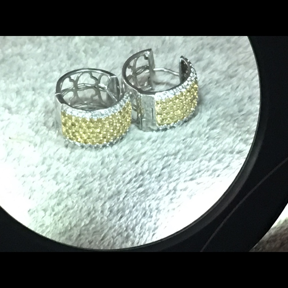 Yellow hoop earrings